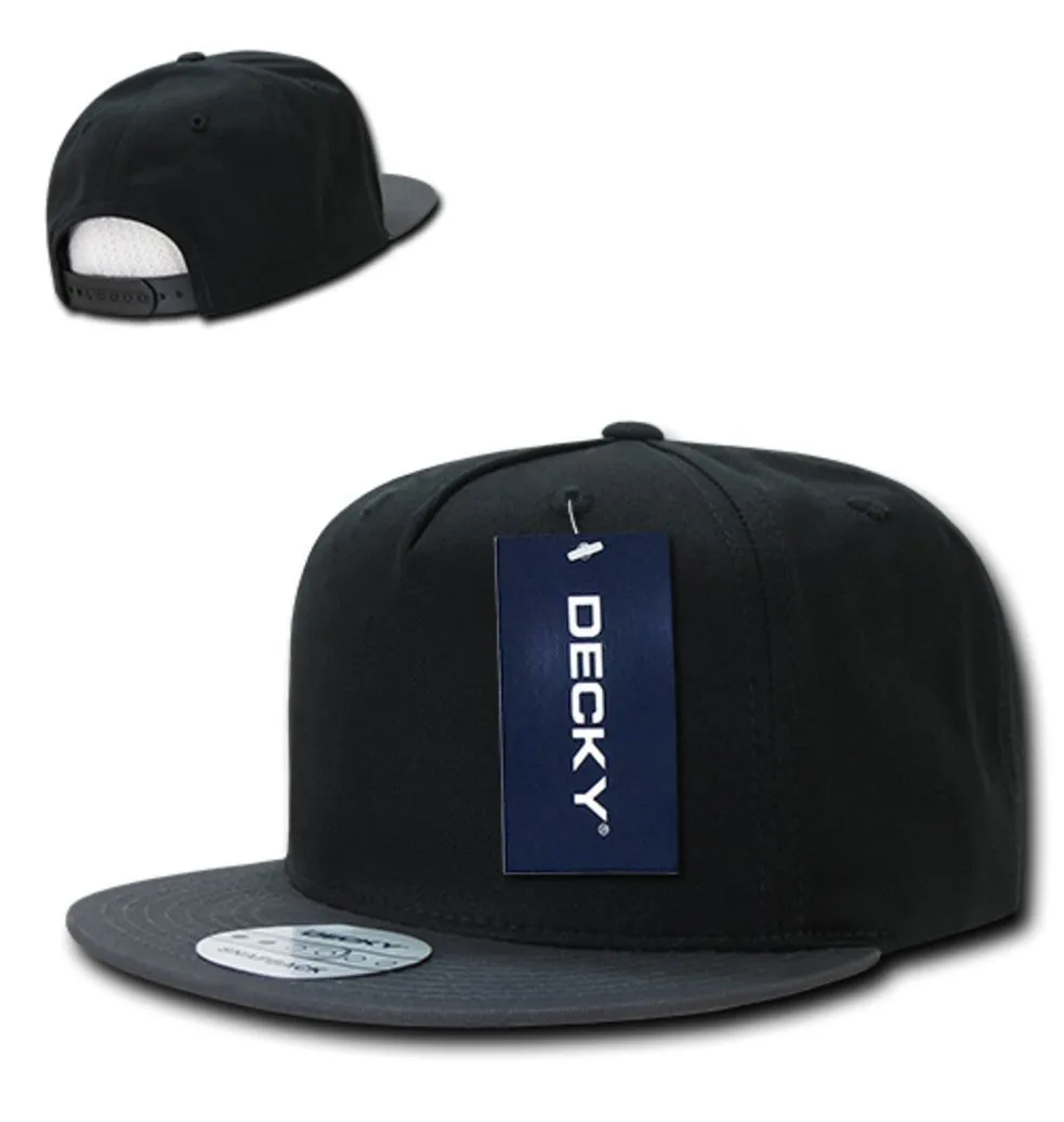 1 Dozen Flat Bill Hats Caps 5 Panel Snapback Cotton Green Undervisor Wholesale