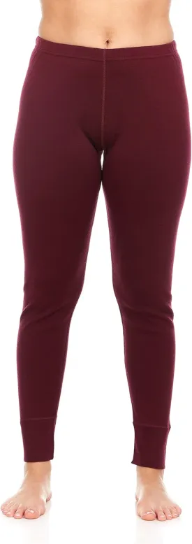 100% Merino Wool Women's Base Layer Bottoms - Thermal Underwear - No Itch Renewable Fabric