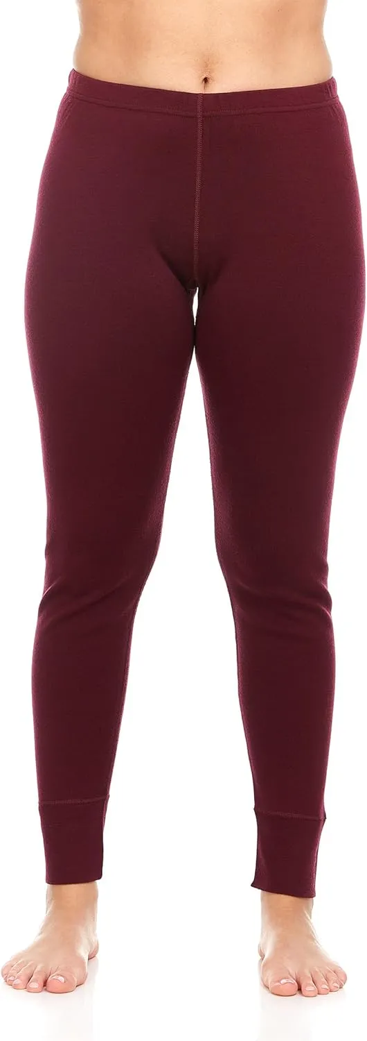 100% Merino Wool Women's Base Layer Bottoms - Thermal Underwear - No Itch Renewable Fabric