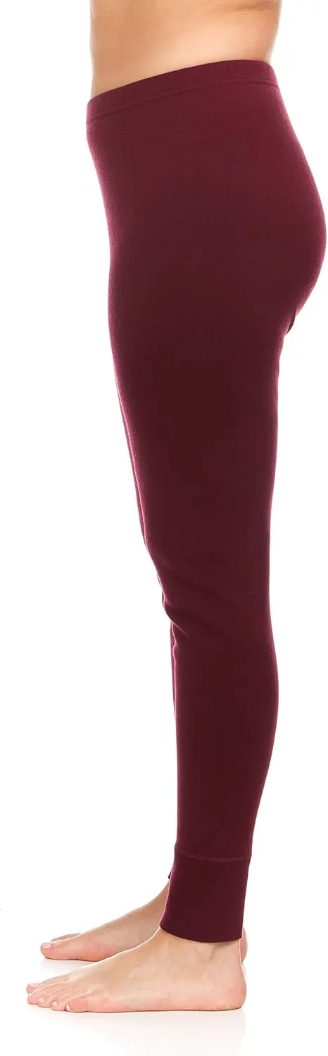 100% Merino Wool Women's Base Layer Bottoms - Thermal Underwear - No Itch Renewable Fabric