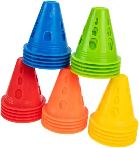 25pcs Outdoor Roller Skating Marker Cones Lightweight Plastic Training Obstacles for Agility Improvement Easy to Carry for Sports Drills and Practice