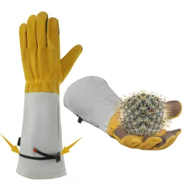 2PCS M/L/XL Unisex Garden Gloves Work Mittens Long Cuff Thorn Protection