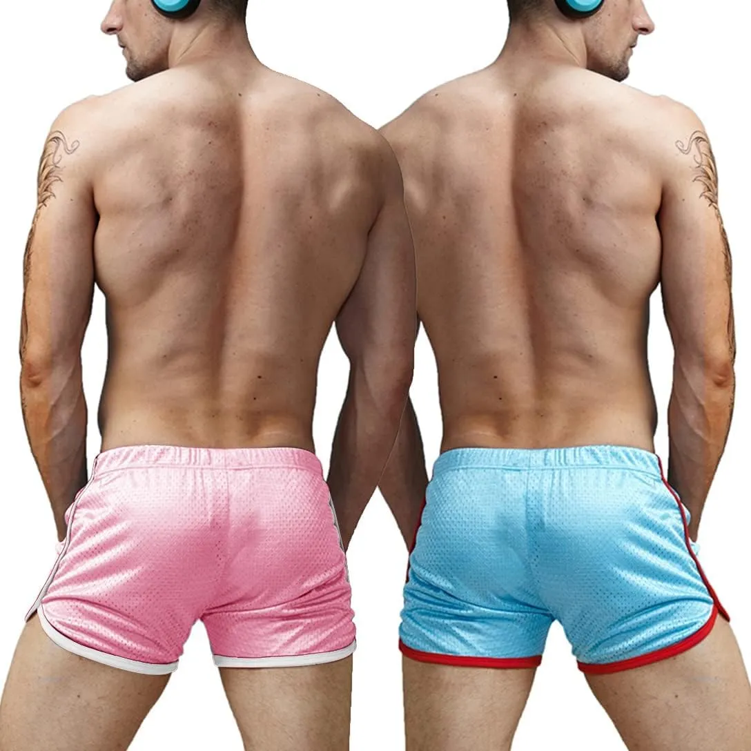 AIMPACT Mens Running Shorts Breathing Workout Gym Booty Short Shorts Sexy