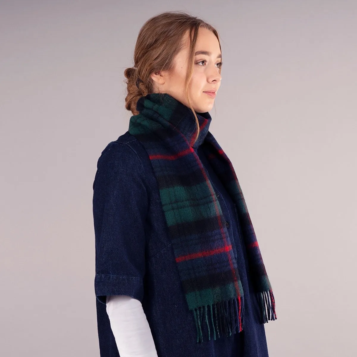 Armstrong Modern Tartan Brushed Lambswool Scarf