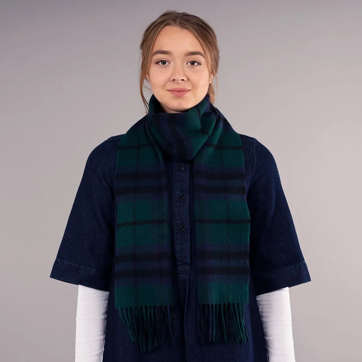 Austin Modern Tartan Brushed Lambswool Scarf