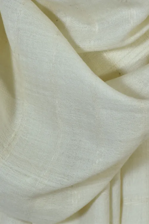 Avani Kumaon Silk & Woolen Shawl | Undyed