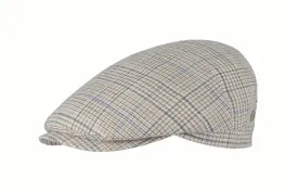 Avenel - M by Flechet Flat Cap - Check - Beige/Blue