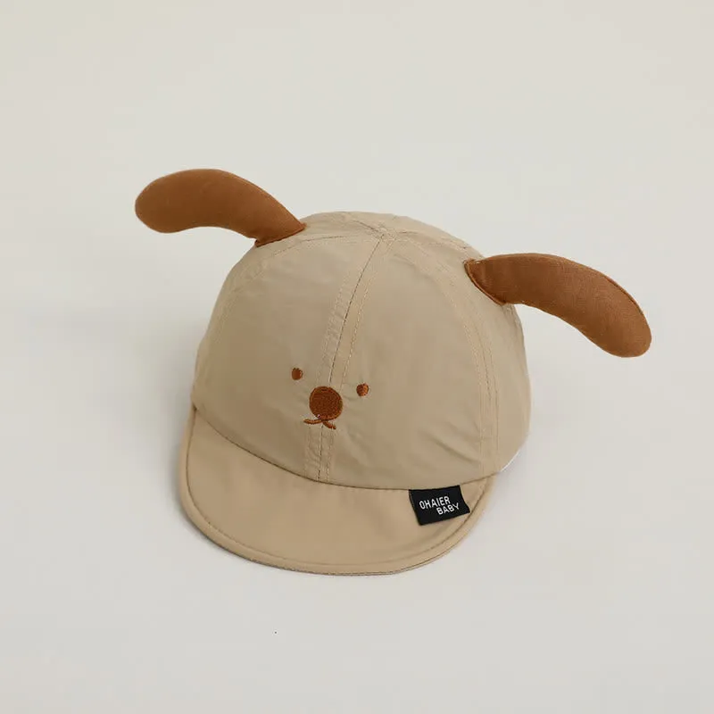 Baby Cartoon Dog Sun Peaked Cap