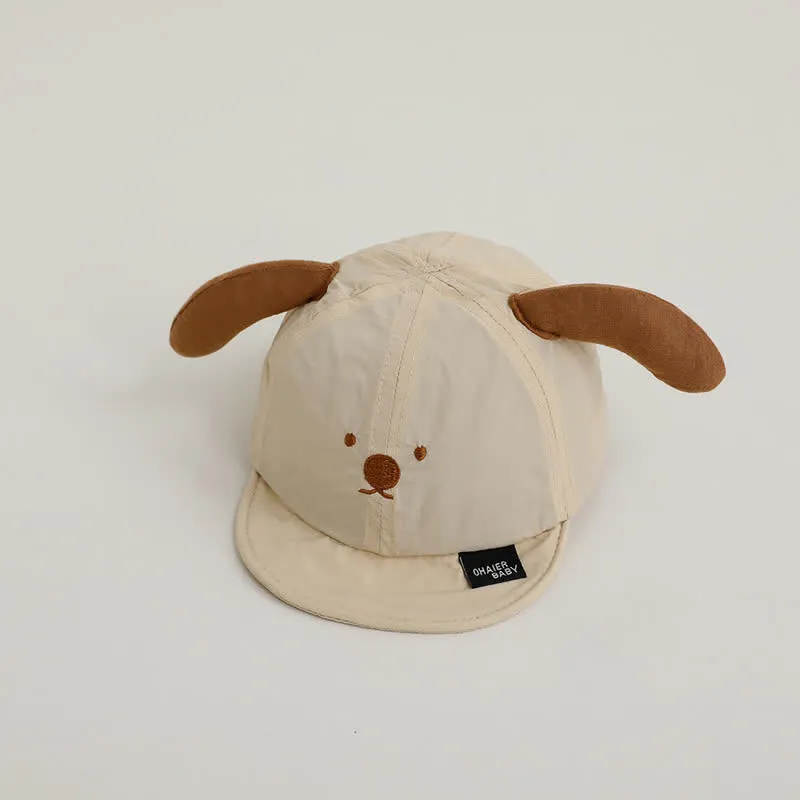 Baby Cartoon Dog Sun Peaked Cap