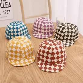 Baby Checkerboard Sun Peaked Cap