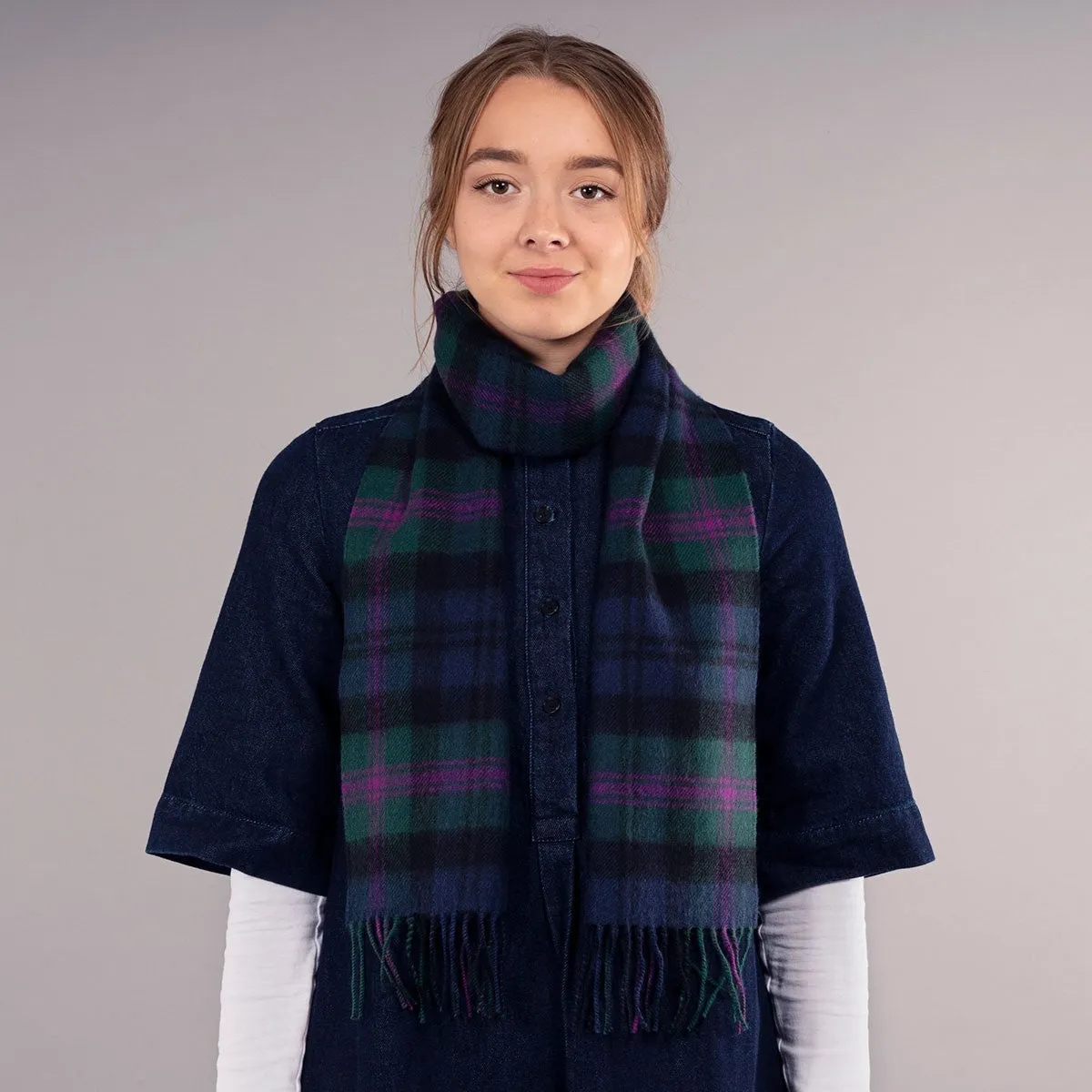 Baird Modern Tartan Brushed Lambswool Scarf