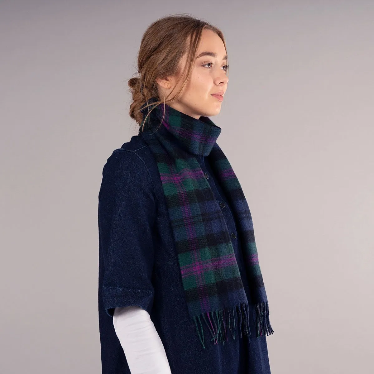 Baird Modern Tartan Brushed Lambswool Scarf