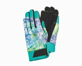 Batik Hearts Work Gloves - Blue/Green