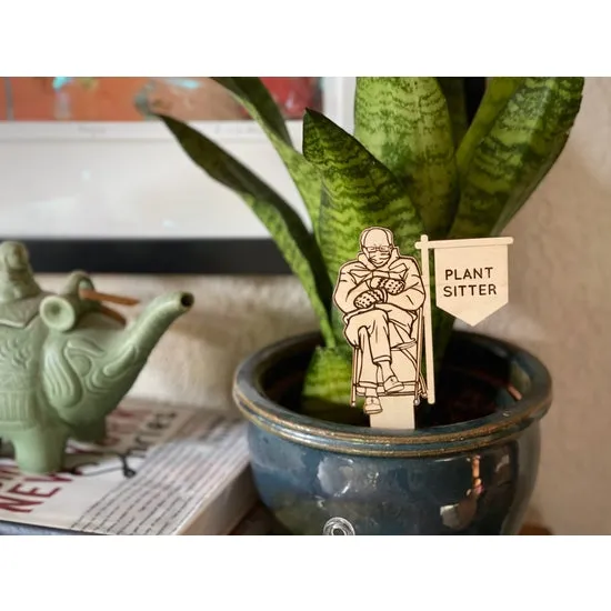 Bernie Sanders Plant Sitter Stake