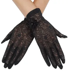 Bienvenu Summer Women Screentouch Gloves Sun Uv Protection Driving Gloves Anti-skid Black
