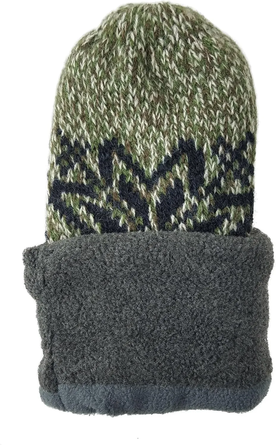BRUCERIVER Mens Snowflake Knit Mittens with Warm Thinsulate Fleece Lining