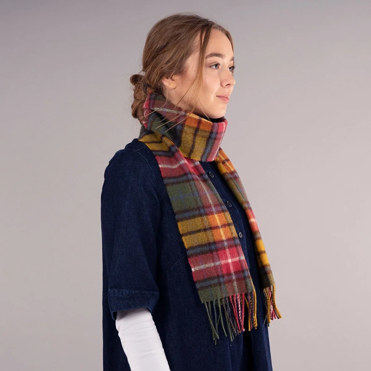 Buchanan Antique Tartan Brushed Lambswool Scarf