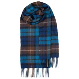 Buchanan Blue Tartan Brushed Lambswool Scarf
