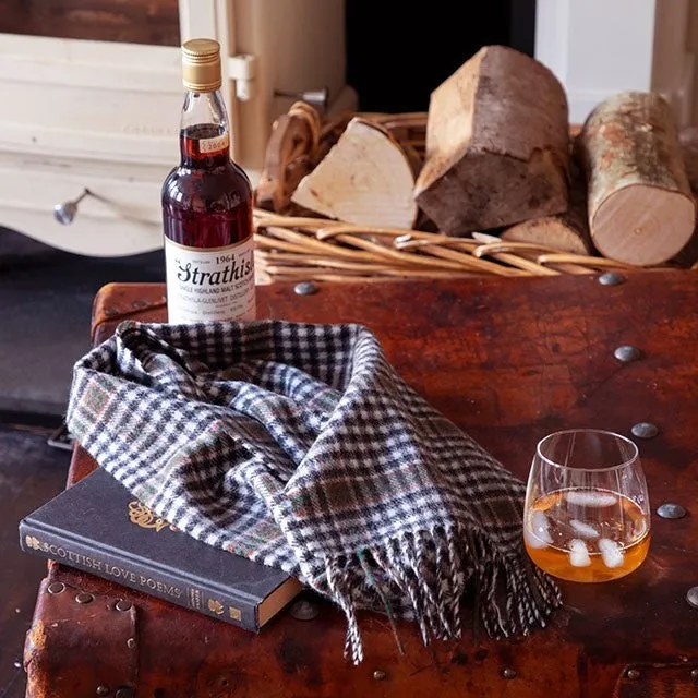 Burns Check Brushed Lambswool Scarf