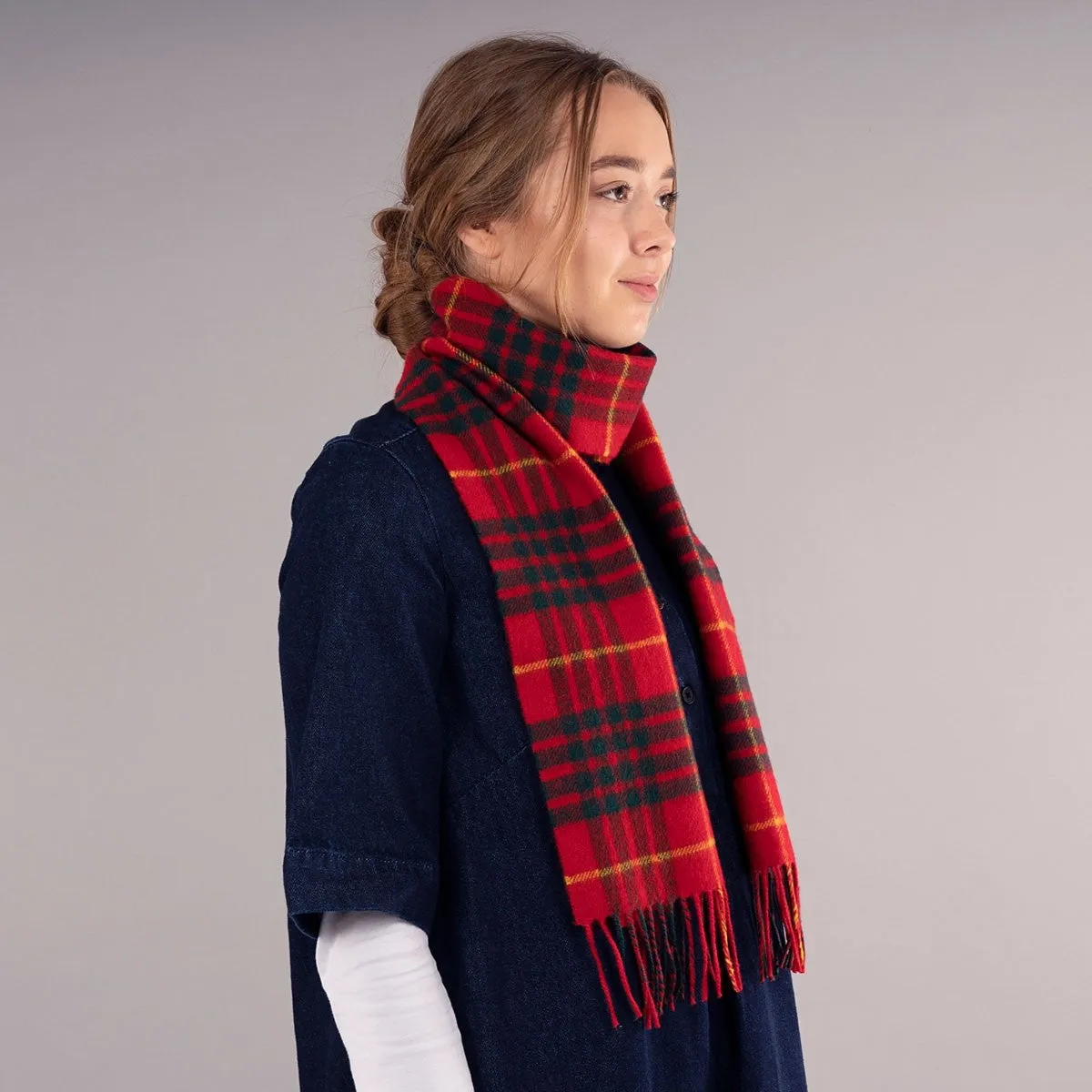 Cameron Modern Tartan Brushed Lambswool Scarf