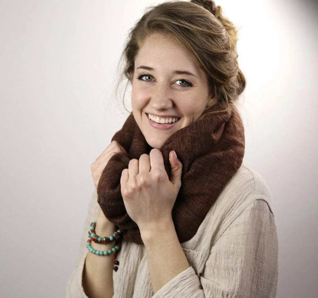 Chocolate Brown Himalayan Wool Scarf