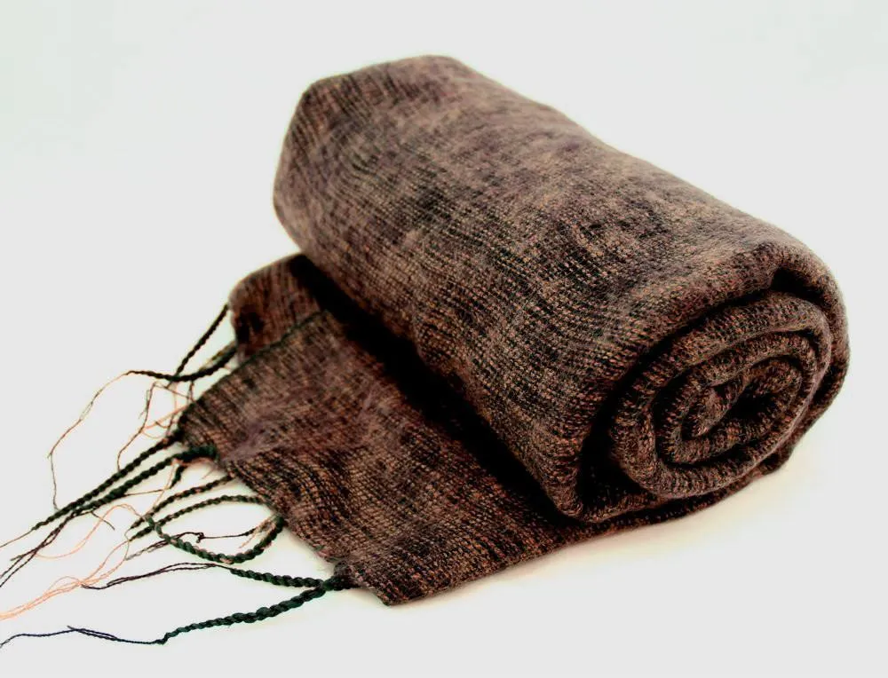 Chocolate Brown Himalayan Wool Scarf