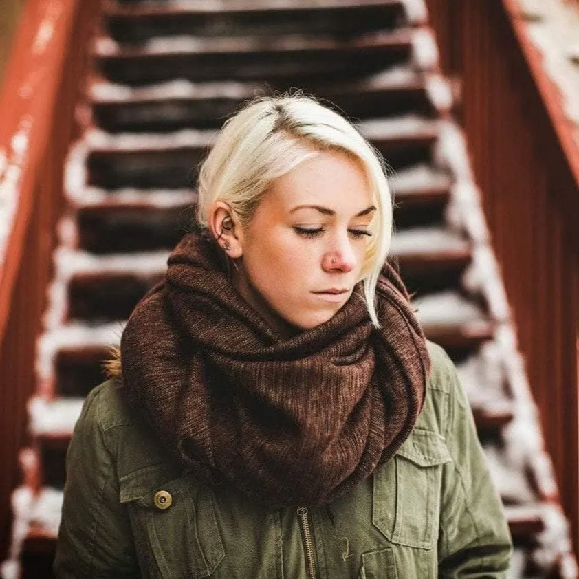 Chocolate Brown Himalayan Wool Scarf