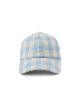 CUBIC Embroidered Plaid Pattern Cap