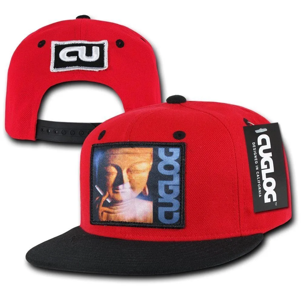Cuglog Matreya Smoking Buddha Patch 6 Panel Flat Bill Snapback Caps Hats