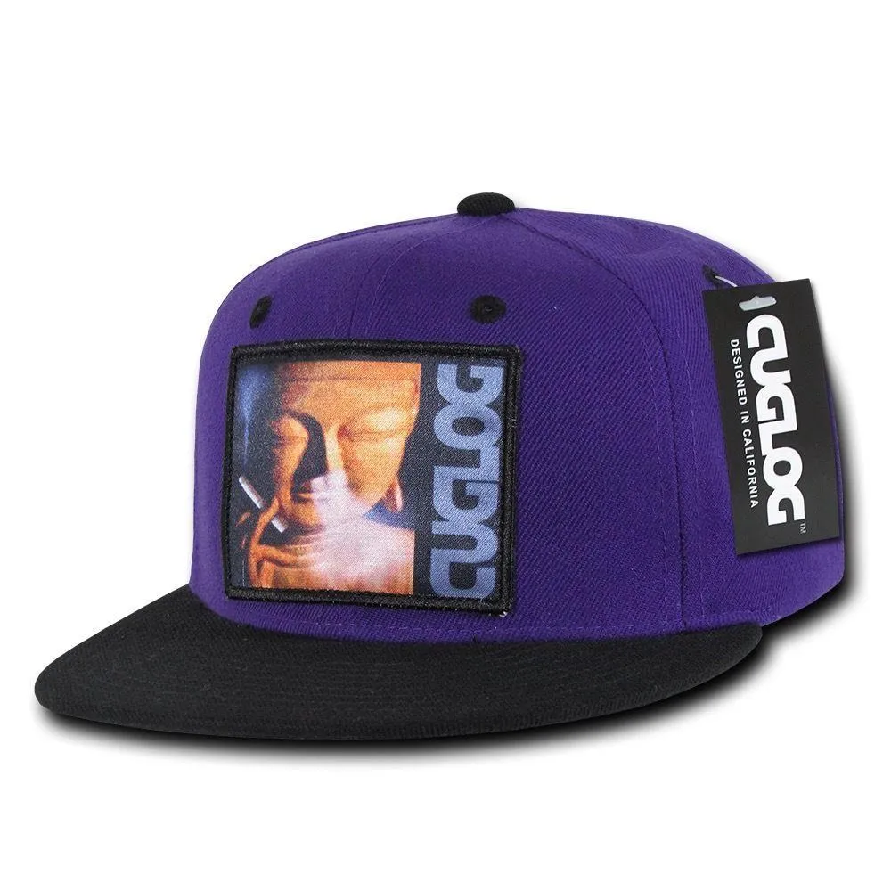 Cuglog Matreya Smoking Buddha Patch 6 Panel Flat Bill Snapback Caps Hats
