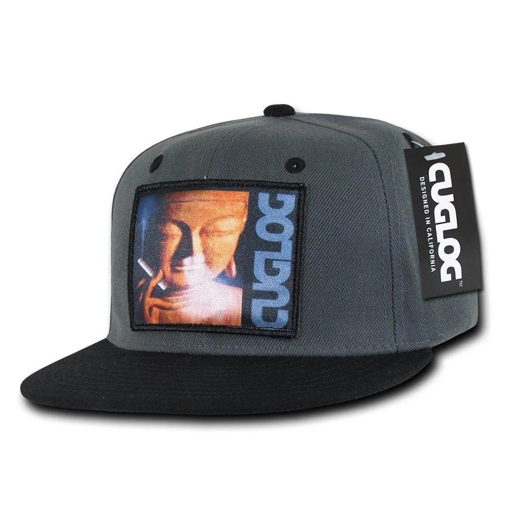 Cuglog Matreya Smoking Buddha Patch 6 Panel Flat Bill Snapback Caps Hats