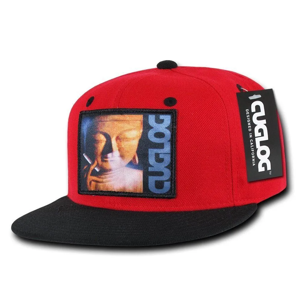 Cuglog Matreya Smoking Buddha Patch 6 Panel Flat Bill Snapback Caps Hats