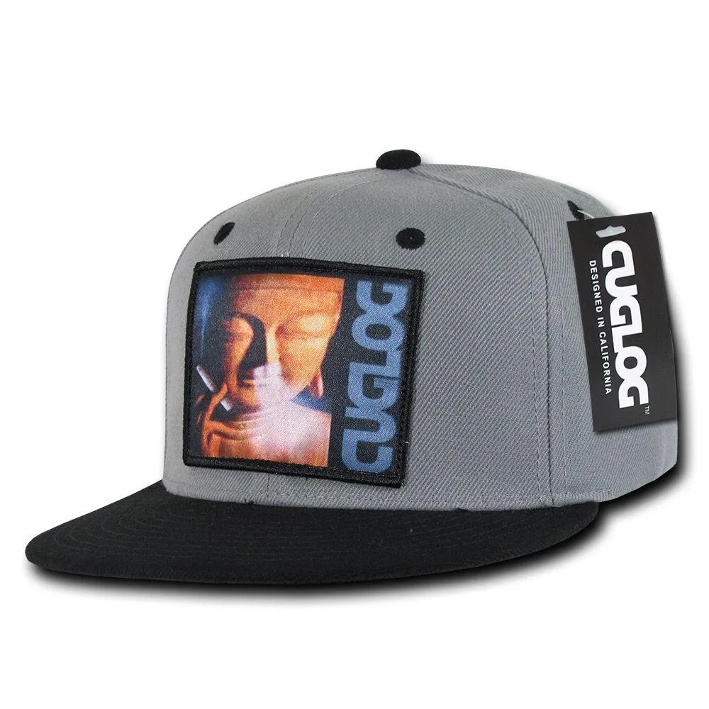 Cuglog Matreya Smoking Buddha Patch 6 Panel Flat Bill Snapback Caps Hats