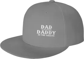 Dad in The Streets Daddy in The Sheets Hat Adjustable Snapback Flat Bill Hats Funny Baseball Cap Men Women