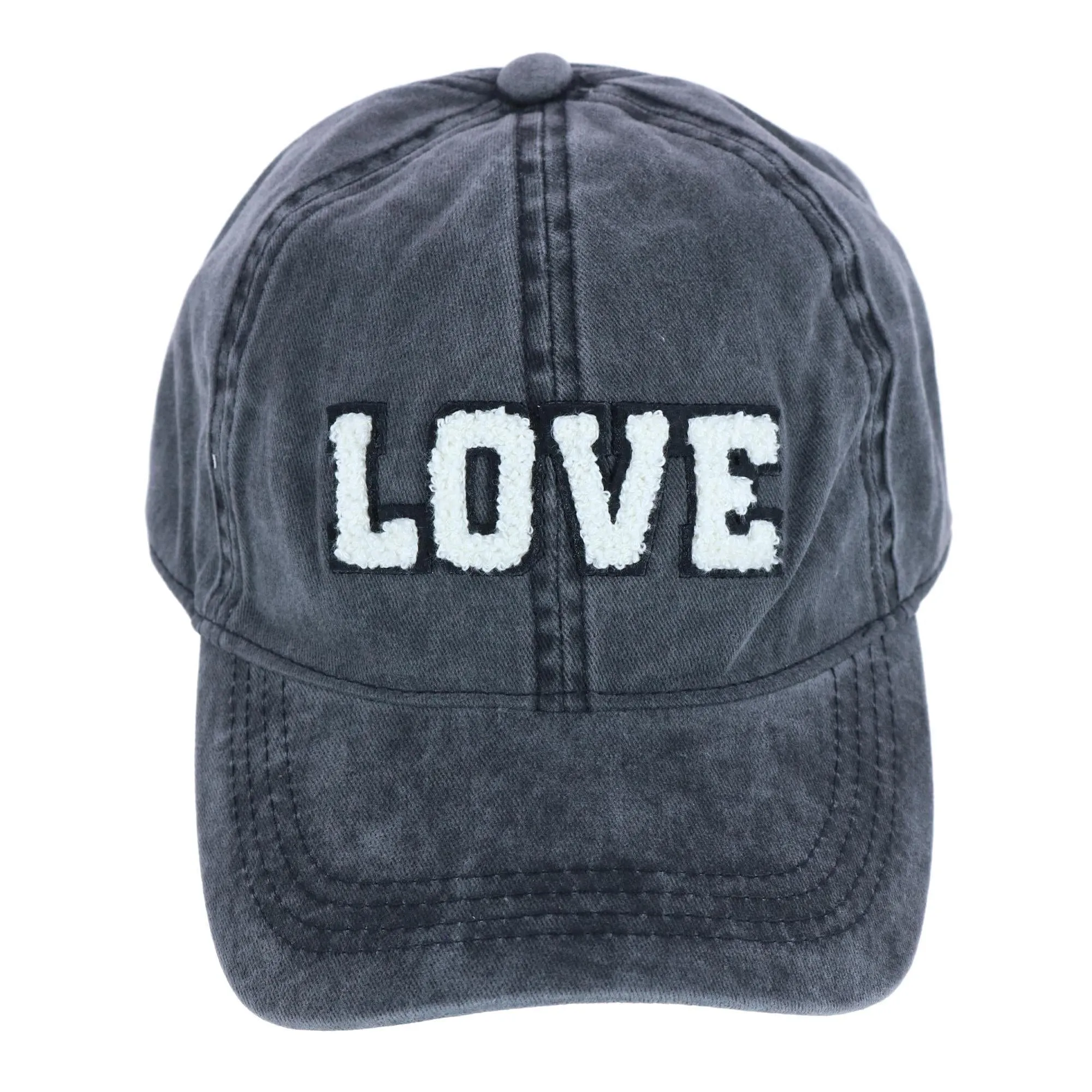 David & Young Women's Chenille Love Lettered Baseball Cap Hat