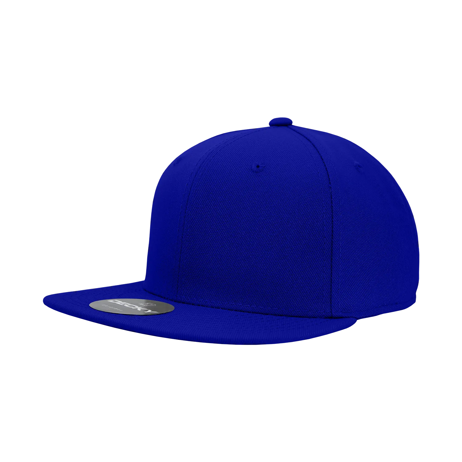 Decky RP1 - Fitted Flat Bill Hat, Retro Fitted Cap (Sizes: 7 3/8 - 7 3/4)