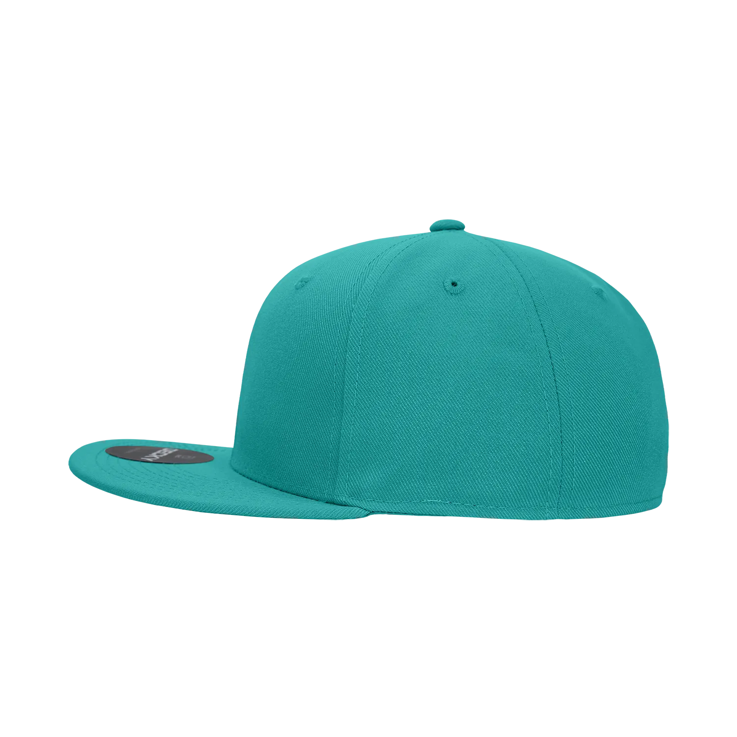 Decky RP1 - Fitted Flat Bill Hat, Retro Fitted Cap (Sizes: 7 3/8 - 7 3/4)