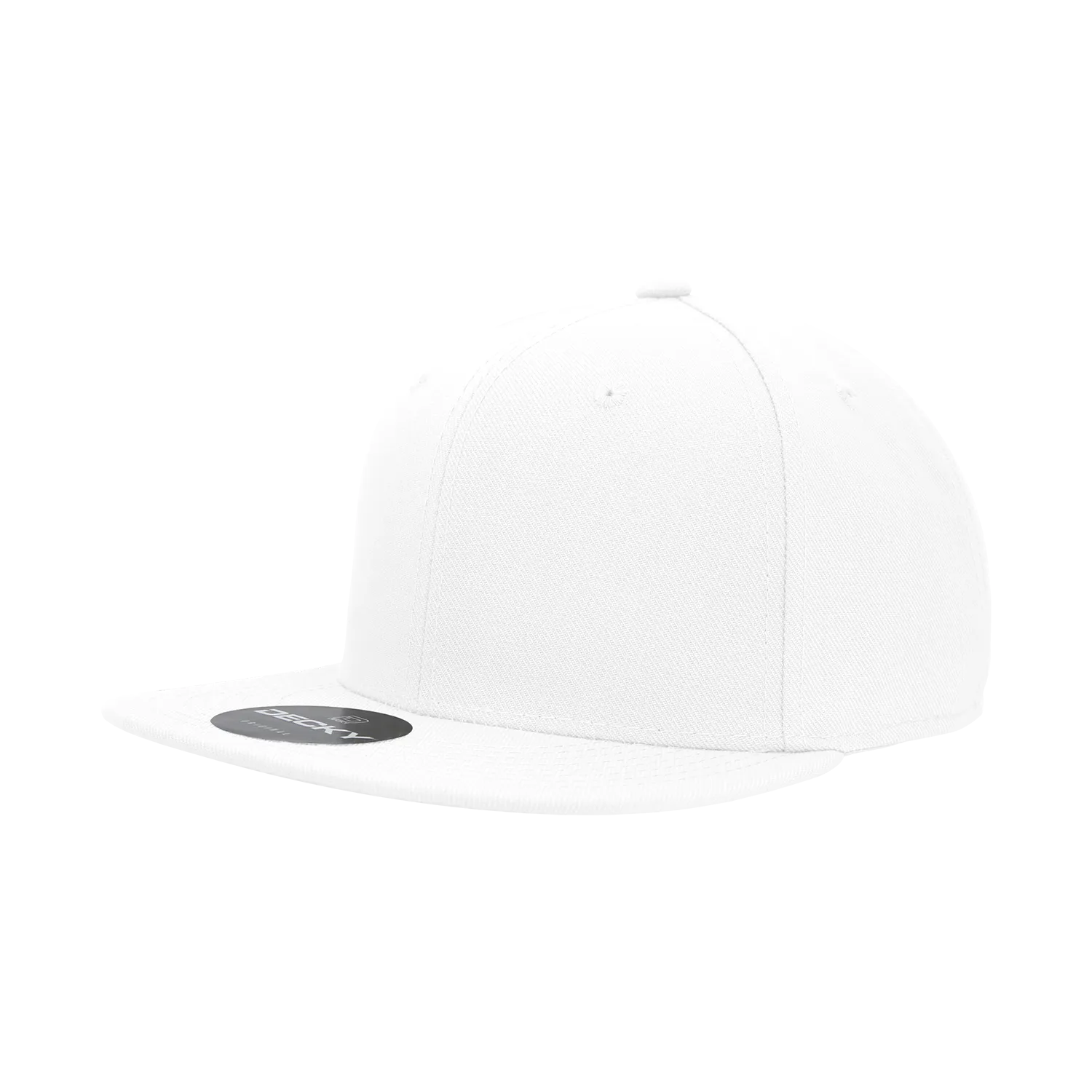 Decky RP1 - Fitted Flat Bill Hat, Retro Fitted Cap (Sizes: 7 3/8 - 7 3/4)