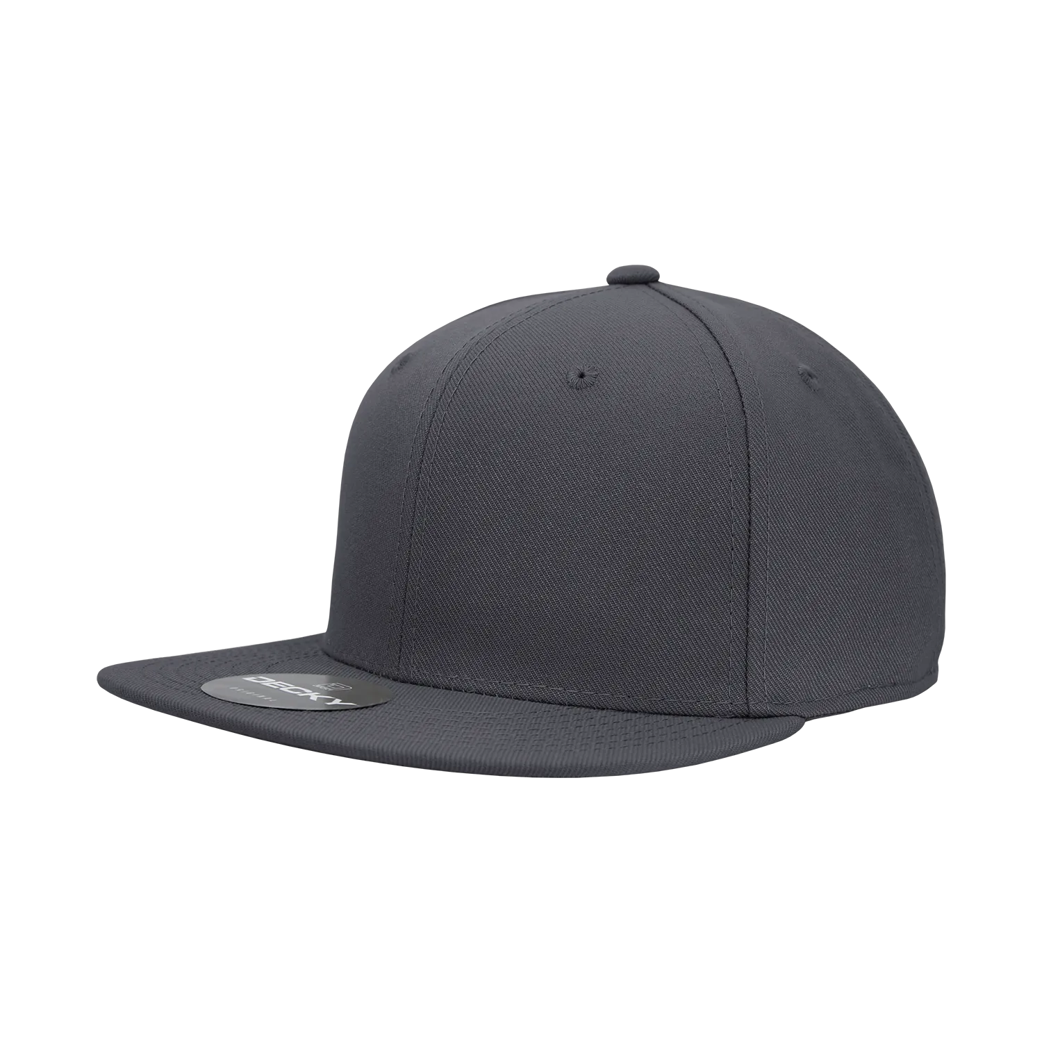 Decky RP1 - Fitted Flat Bill Hat, Retro Fitted Cap (Sizes: 7 3/8 - 7 3/4)