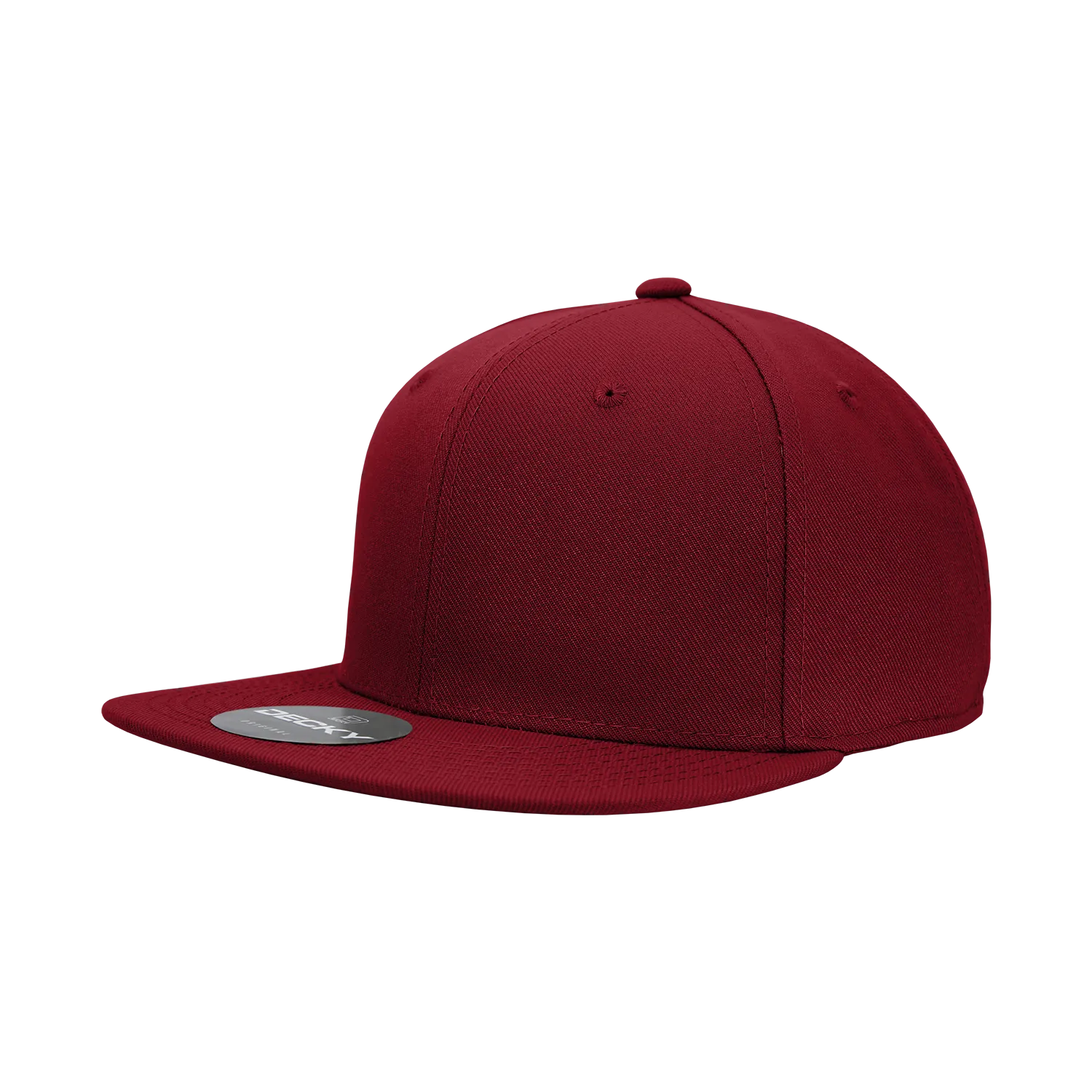 Decky RP1 - Fitted Flat Bill Hat, Retro Fitted Cap (Sizes: 7 3/8 - 7 3/4)