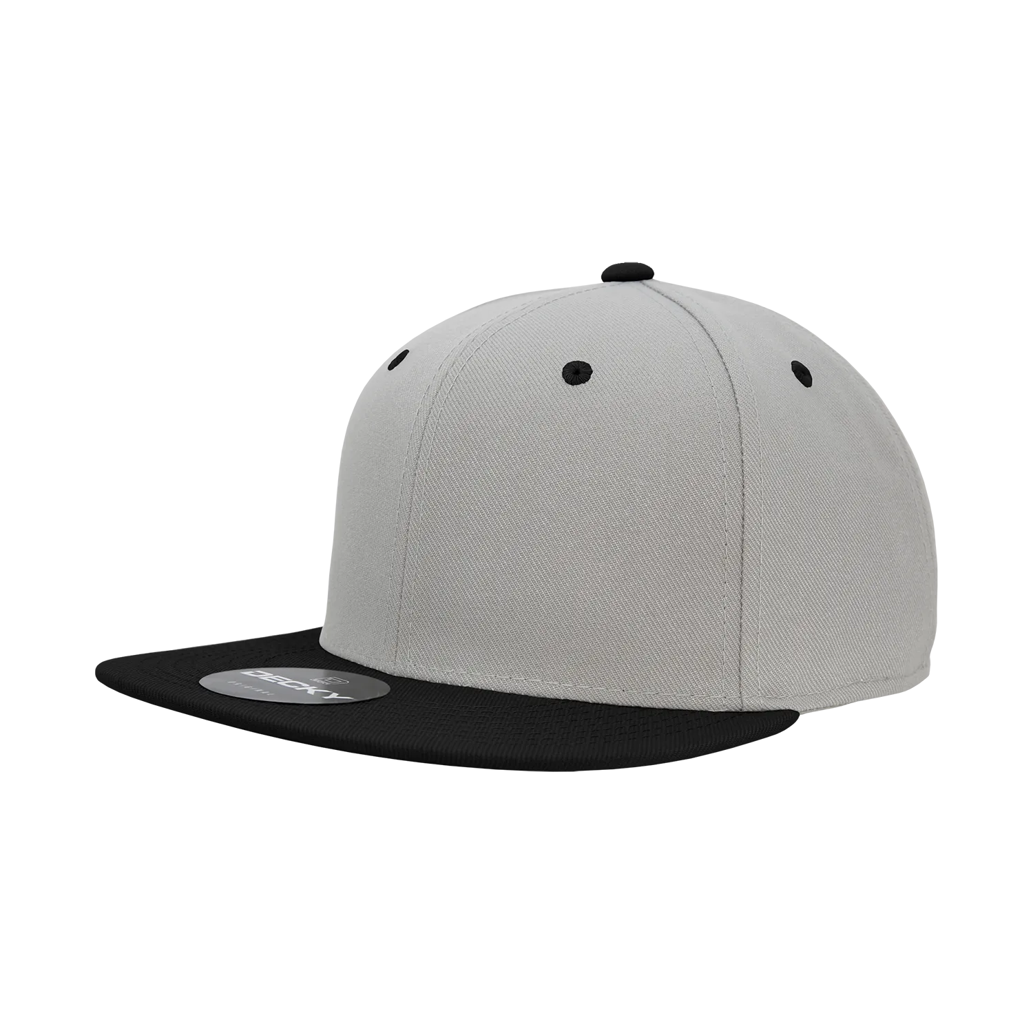 Decky RP1 - Fitted Flat Bill Hat, Retro Fitted Cap (Sizes: 7 3/8 - 7 3/4)