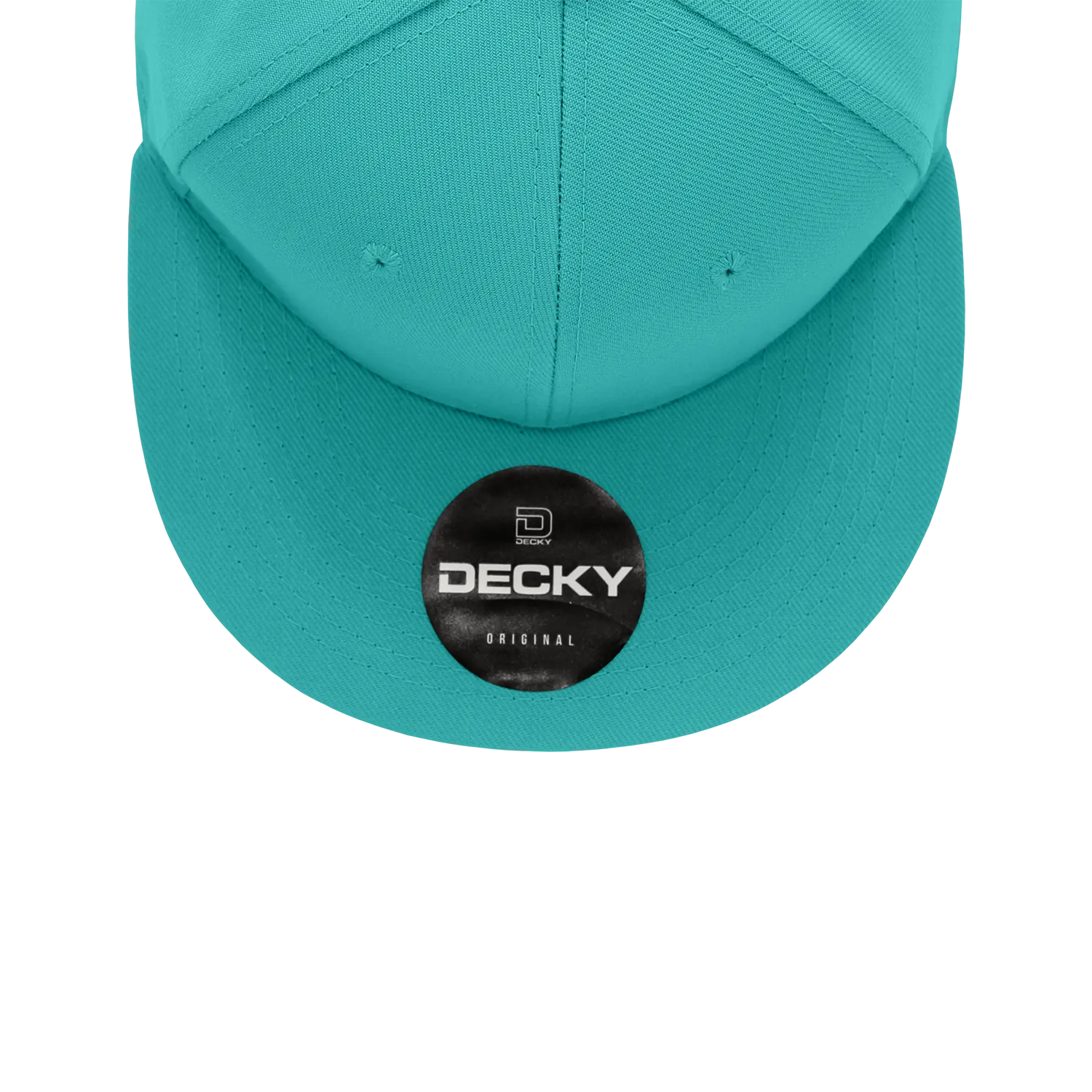 Decky RP1 - Fitted Flat Bill Hat, Retro Fitted Cap (Sizes: 7 3/8 - 7 3/4)