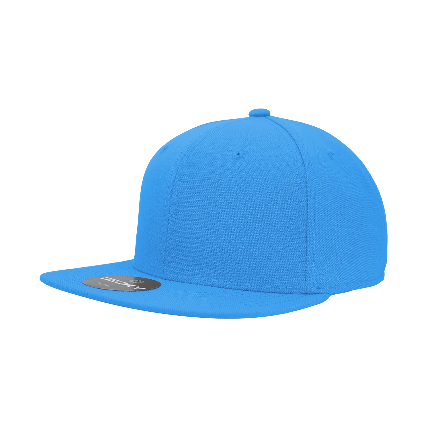 Decky RP1 - Fitted Flat Bill Hat, Retro Fitted Cap (Sizes: 7 3/8 - 7 3/4)