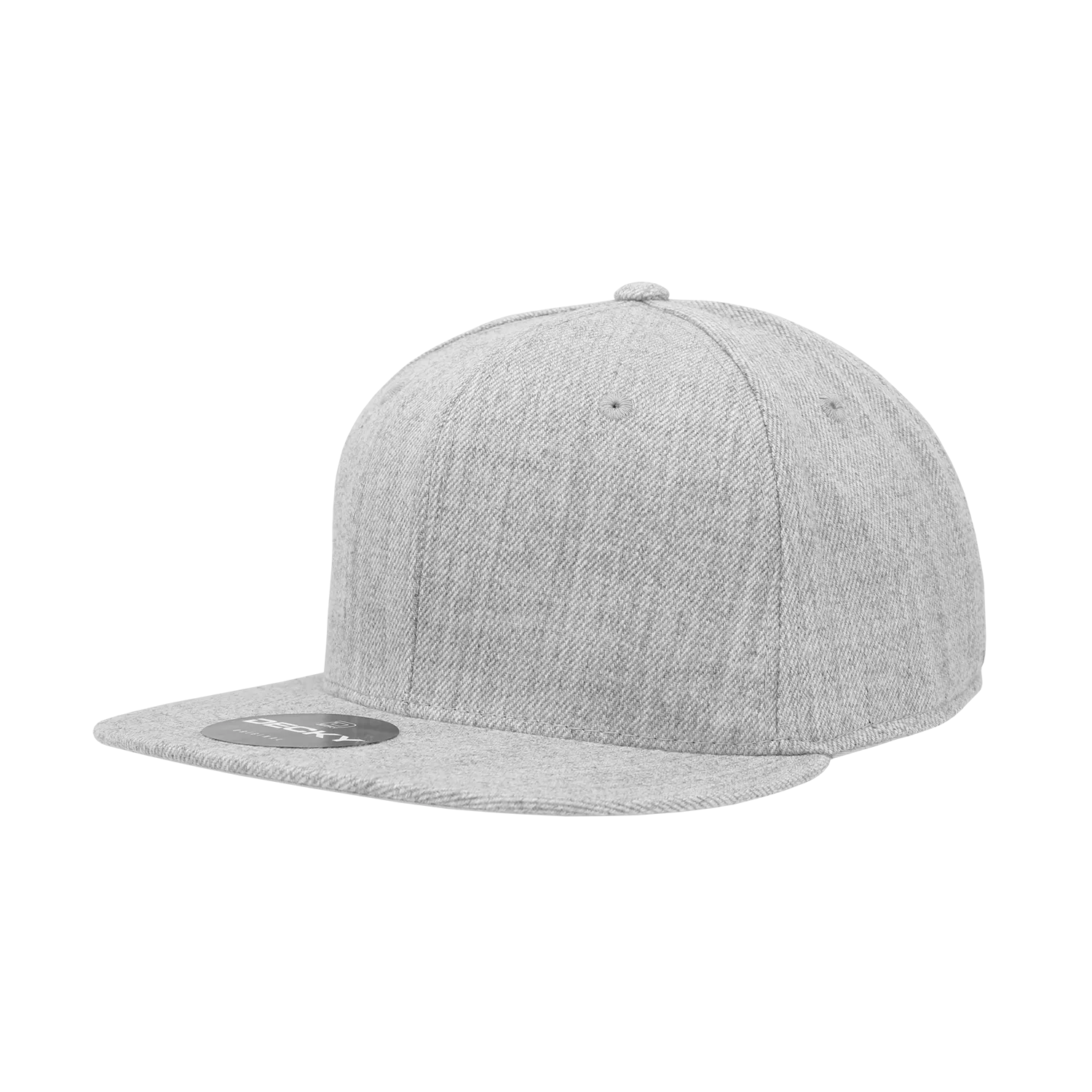 Decky RP1 - Fitted Flat Bill Hat, Retro Fitted Cap (Sizes: 7 3/8 - 7 3/4)