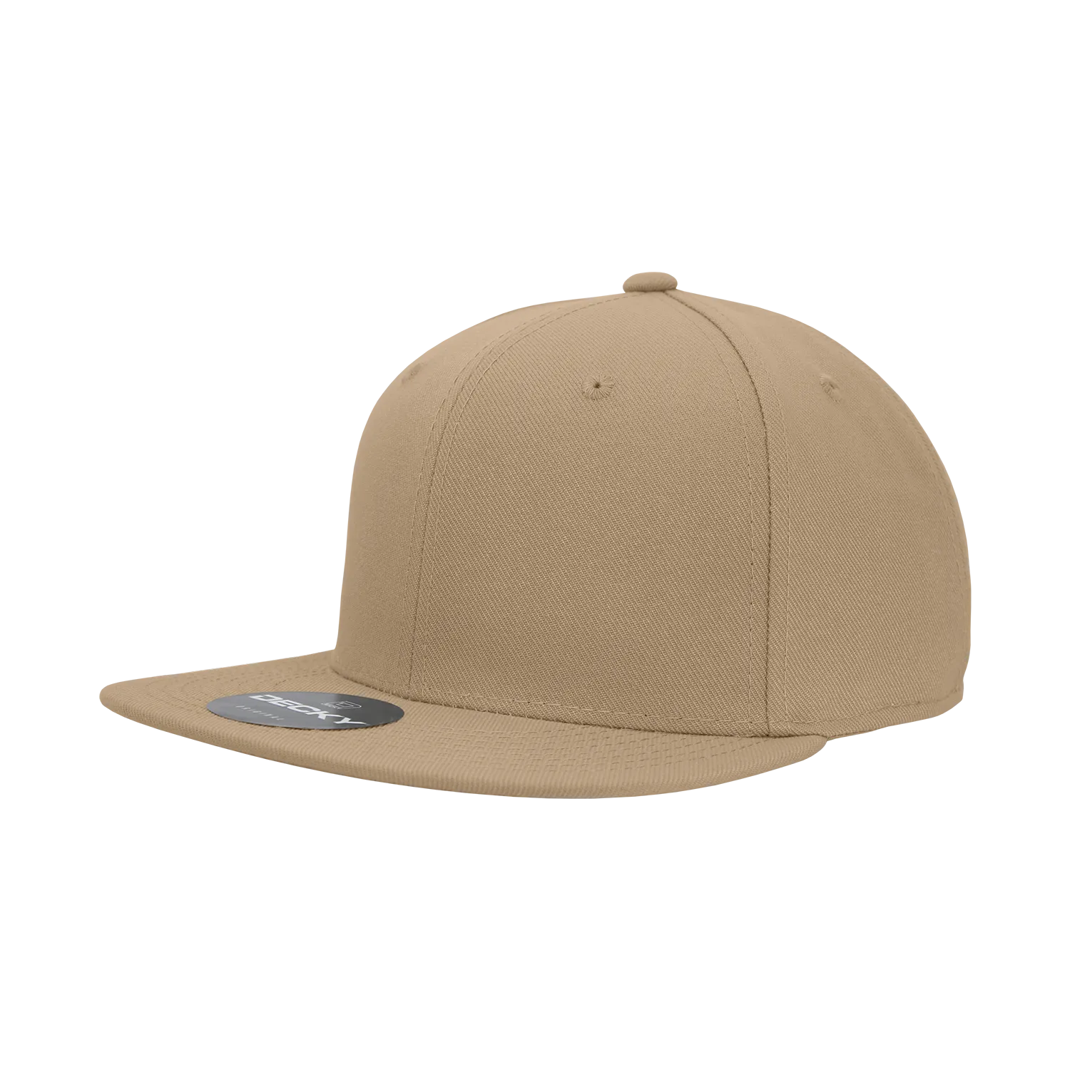 Decky RP1 - Fitted Flat Bill Hat, Retro Fitted Cap (Sizes: 7 3/8 - 7 3/4)