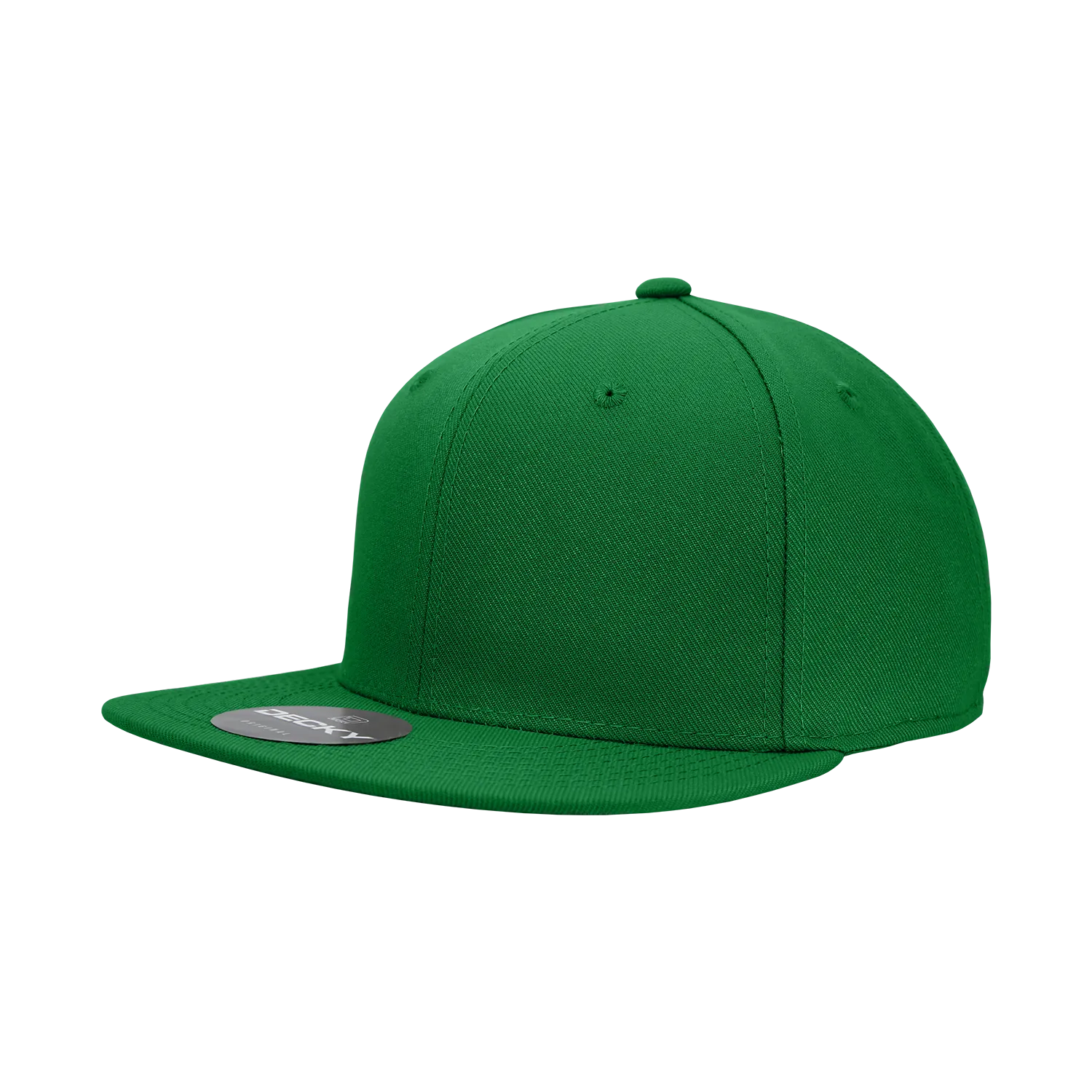 Decky RP1 - Fitted Flat Bill Hat, Retro Fitted Cap (Sizes: 7 3/8 - 7 3/4)