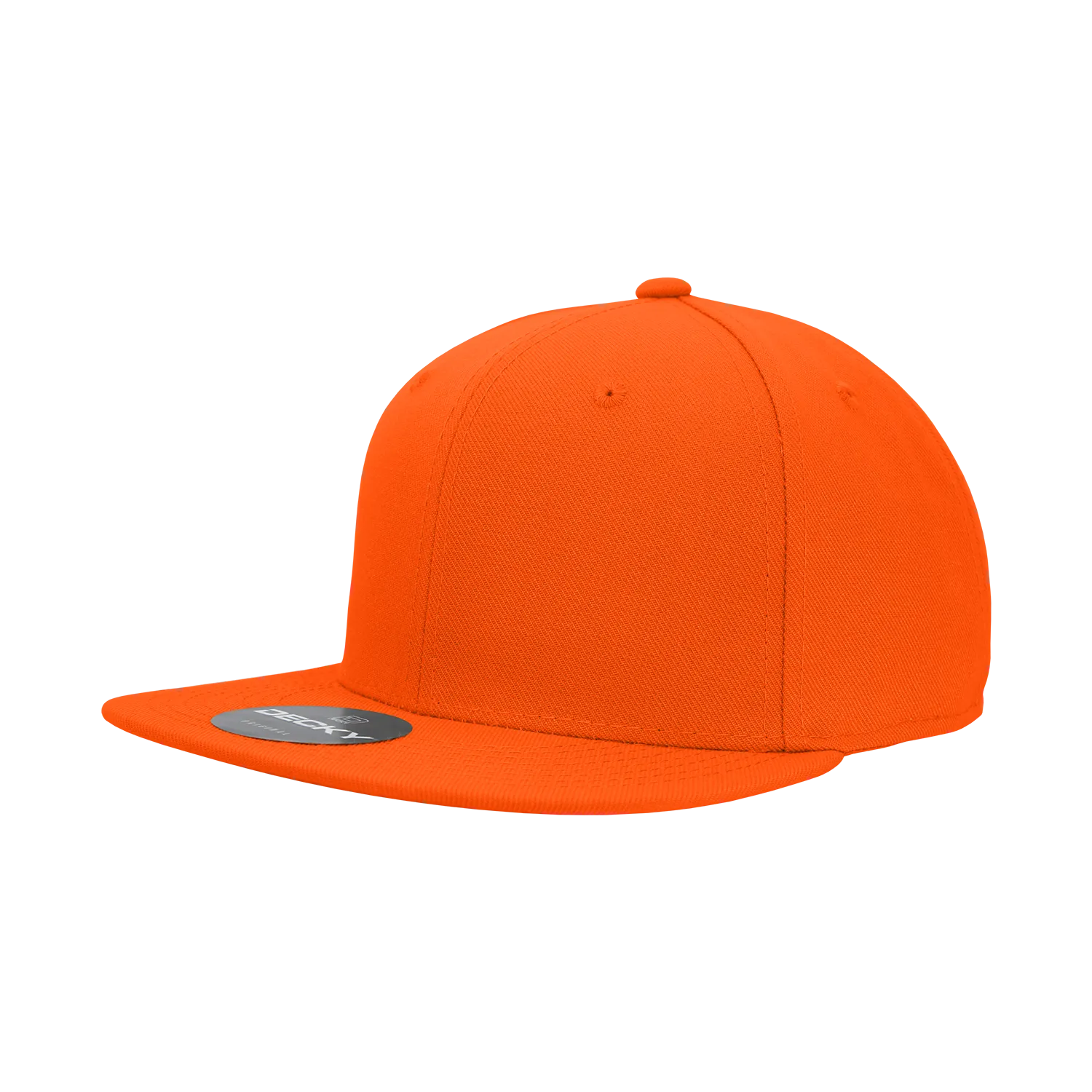 Decky RP1 - Fitted Flat Bill Hat, Retro Fitted Cap (Sizes: 7 3/8 - 7 3/4)