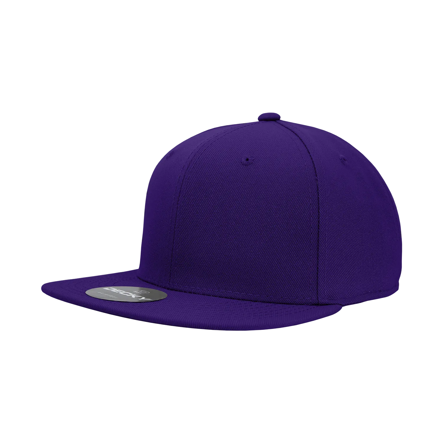 Decky RP1 - Fitted Flat Bill Hat, Retro Fitted Cap (Sizes: 7 3/8 - 7 3/4)