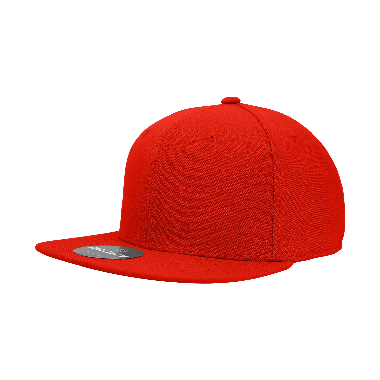 Decky RP1 - Fitted Flat Bill Hat, Retro Fitted Cap (Sizes: 7 3/8 - 7 3/4)