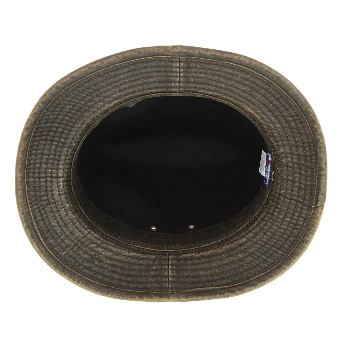 Distressed Safari Short Brim - Brown Cotton